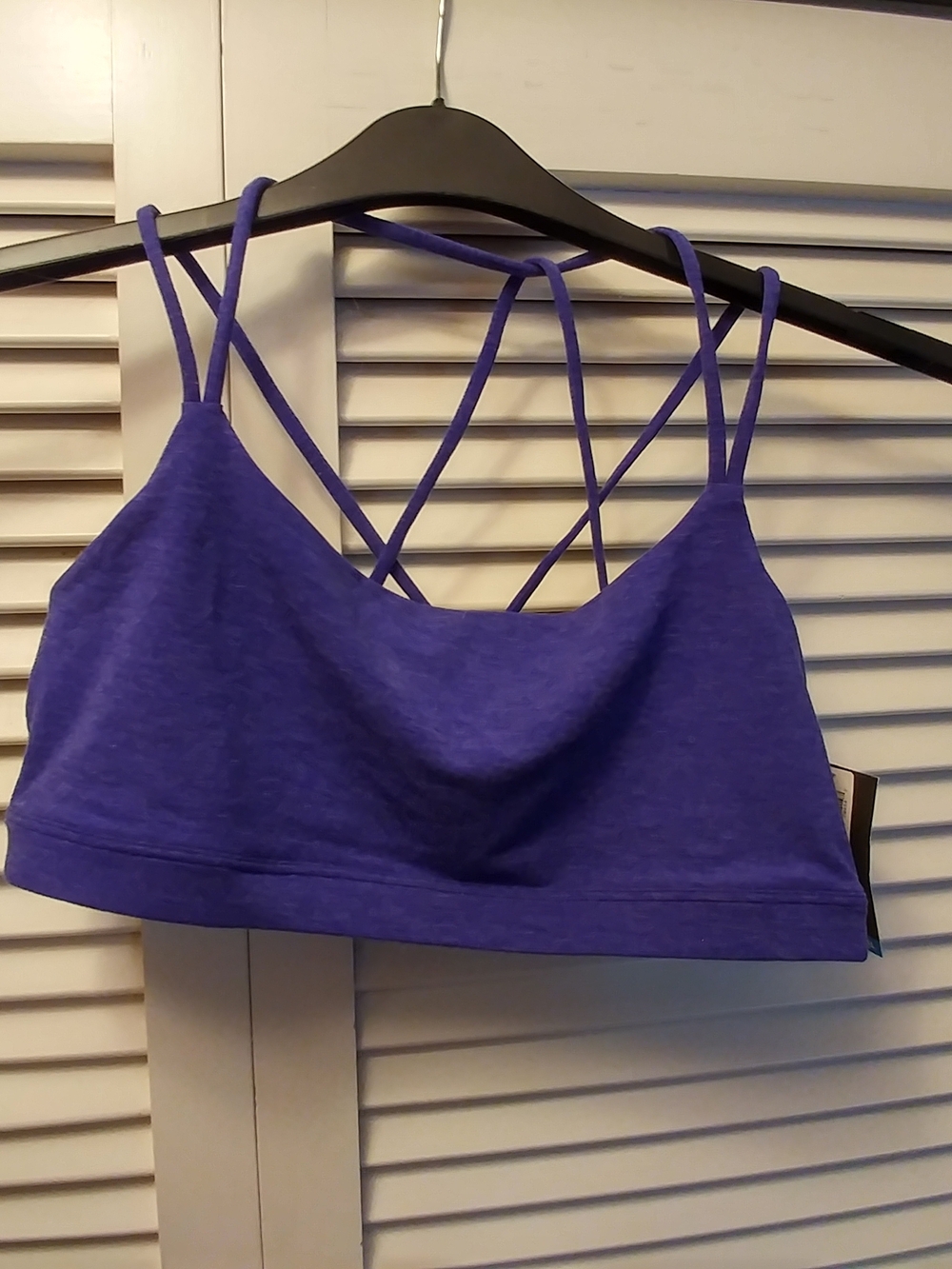 GAP Heathered Purple Strappy Back Sports Bralette
